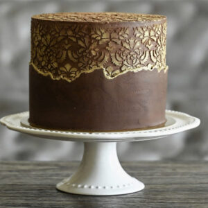 Stenciled Faultline Cake