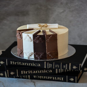 Graduation book cake
