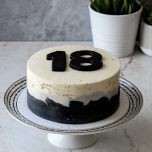 Grey and Black Faultline Cake