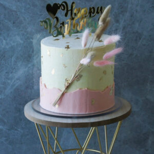 Pink & White Faultline Cake