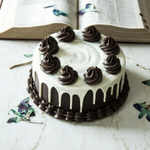 White Drip Chocolate Cake