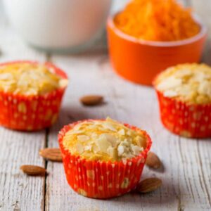 Carrot almond muffins