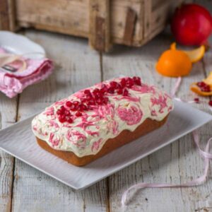 Orange pomegranate tea bread
